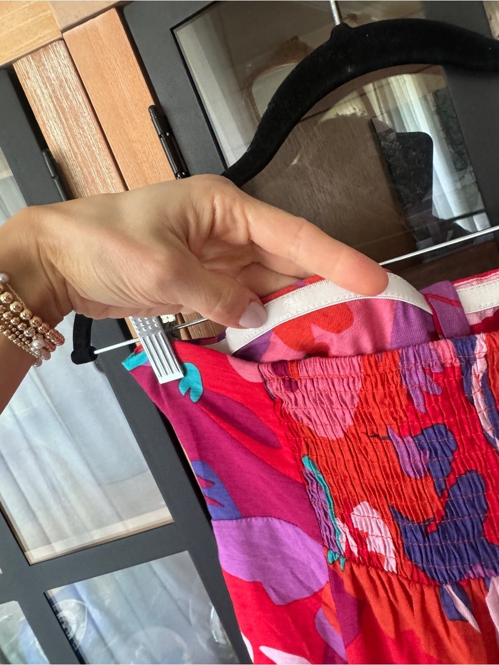 Halter Maxi Dress colorful tropical Strawberry Abstract print midi vacation - Picture 9 of 9